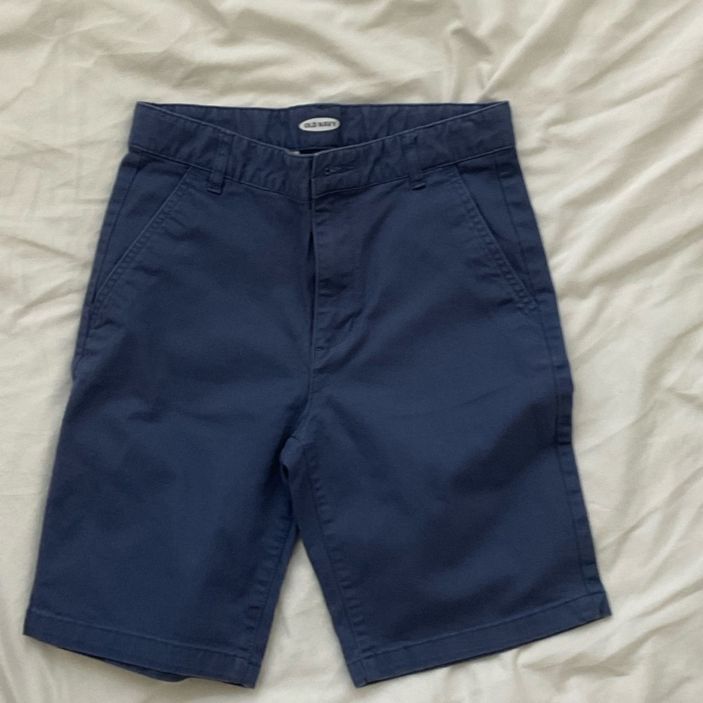 Old Navy Men's Deep Blue Flat Front Shorts